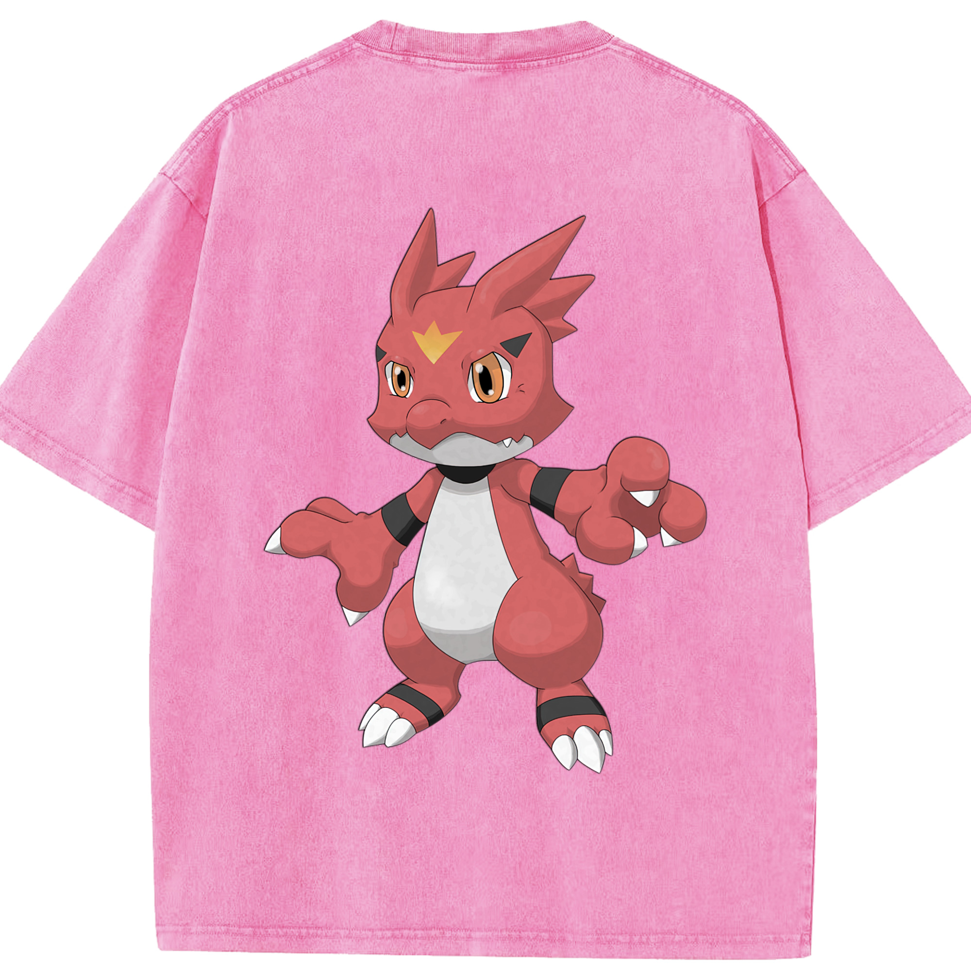 （画像用） Digimon デジタルモンスター/デジモン 綿100% ヴィンテージ風 半袖Tシャツ（背面プリント）